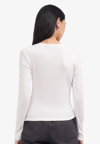 Side Ruched Long Sleeve Top