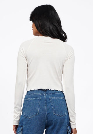Long Sleeve Raglan Rib Top