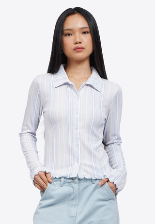 Button Up Long Sleeve Top