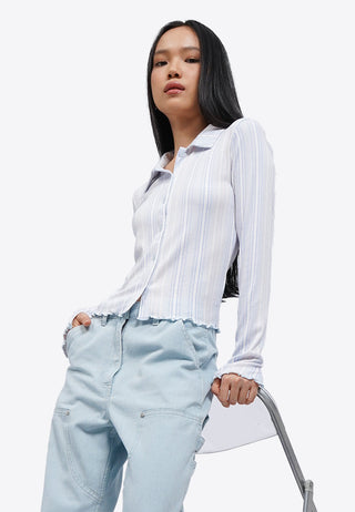 Button Up Long Sleeve Top