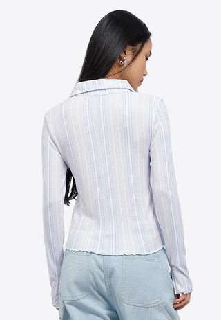 Button Up Long Sleeve Top