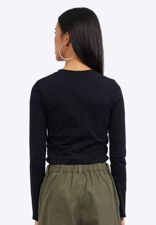 Long Sleeve Top with Side Ruched