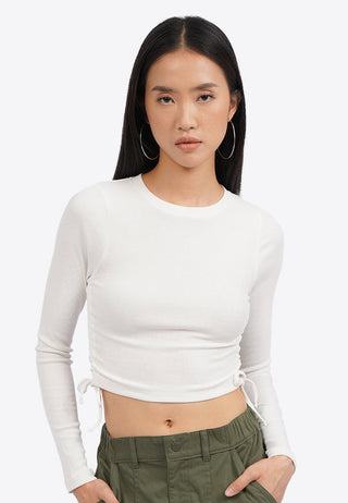 Long Sleeve Top with Side Ruched
