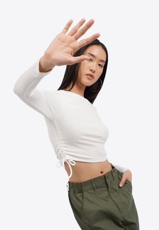 Long Sleeve Top with Side Ruched
