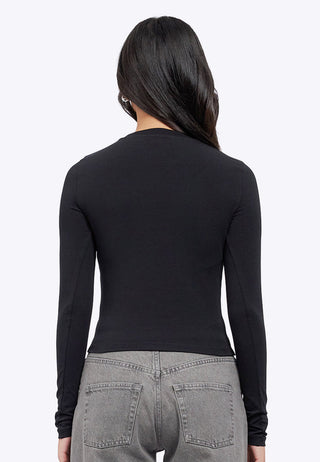 Fitted Long Sleeve Graphic T-Shirt