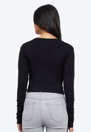 Long Sleeve Top with Snap Button