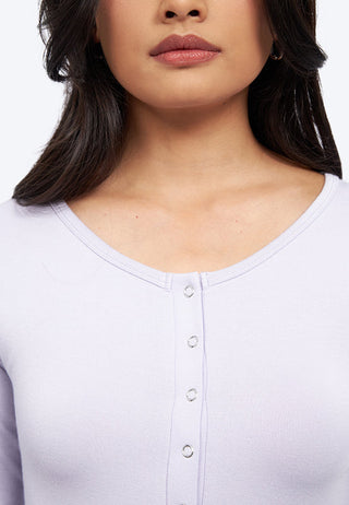 Long Sleeve Top with Snap Button