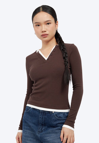 Double Layer Long Sleeve Top