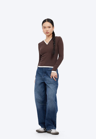 Double Layer Long Sleeve Top