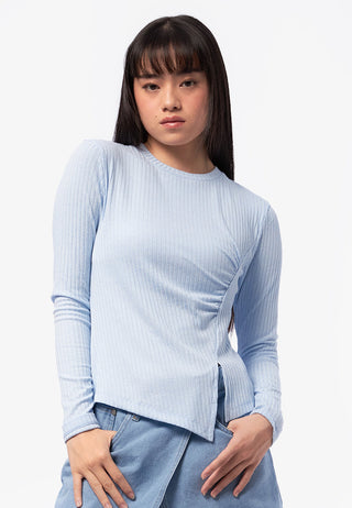 Side Ruched Long Sleeve Top