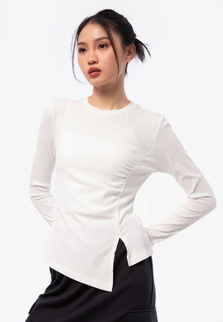 Side Ruched Long Sleeve Top