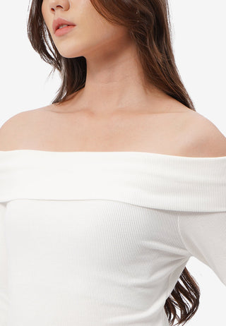 Off Shoulder Long Sleeve Top