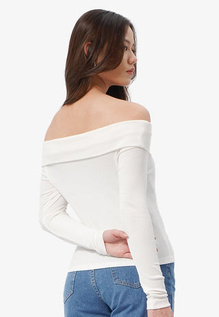 Off Shoulder Long Sleeve Top