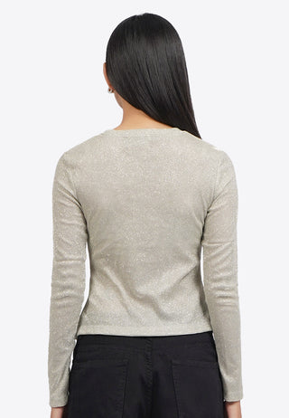 Asymmetric Side Ruched Long Sleeve Top