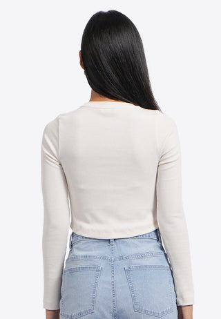 Fruit Embroidery Long Sleeve Top