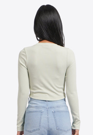 Fruit Embroidery Long Sleeve Top