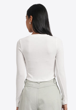 Fruit Embroidery Long Sleeve Top