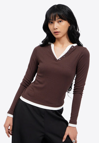 Double Layer Long Sleeve Top