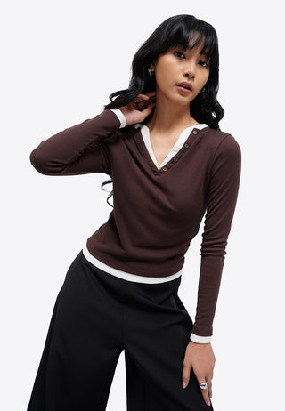 Double Layer Long Sleeve Top