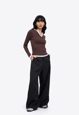 Double Layer Long Sleeve Top