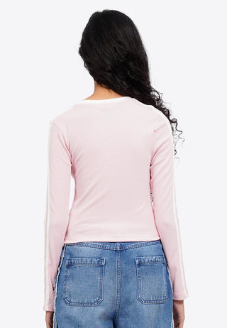 Embroidered Long Sleeve Crop Top