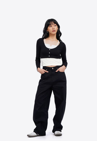 Double Layered Long Sleeve Top
