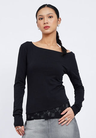 Long Sleeve Top with Lace Details