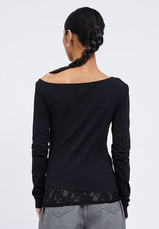 Long Sleeve Top with Lace Details