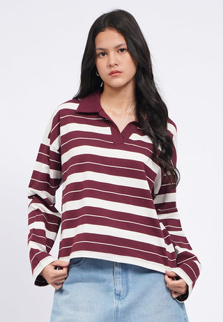 Long Sleeve Stripes Rugby T-Shirt