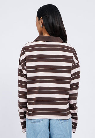 Oversized Long Sleeve Polo Shirt