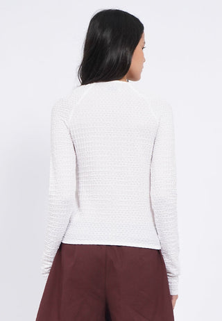 Textured Long Sleeve Knit Top