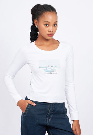 Scoop Neck Long Sleeve Top