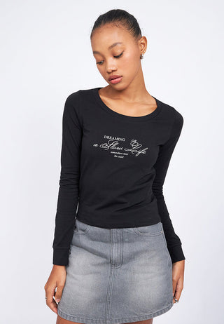 Scoop Neck Long Sleeve Top