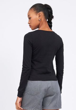 Scoop Neck Long Sleeve Top