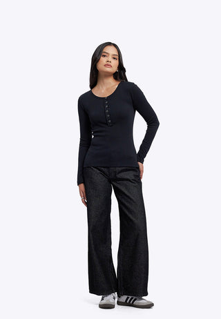 Button Up Long Sleeve Top