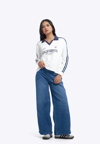 Printed Long Sleeve Loose Jersey