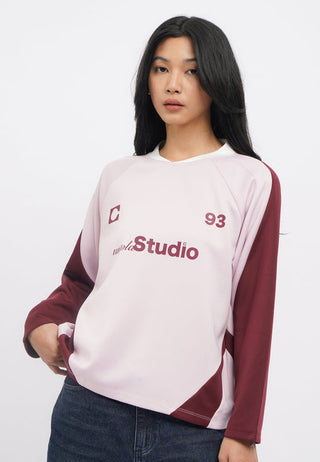 Long Sleeve Printed Jersey Top