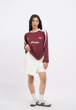 Long Sleeve Printed Jersey Top