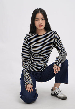 Long Sleeve Stripes T-Shirt