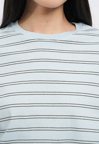 Oversized Long Sleeve Stripes T-Shirt