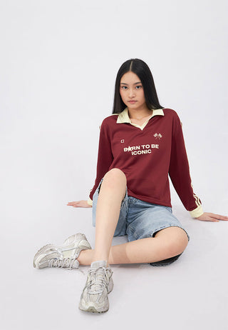 Oversized Printed Long Sleeve Jersey