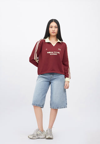 Oversized Printed Long Sleeve Jersey