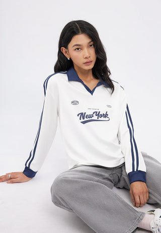 Oversized Printed Long Sleeve Jersey
