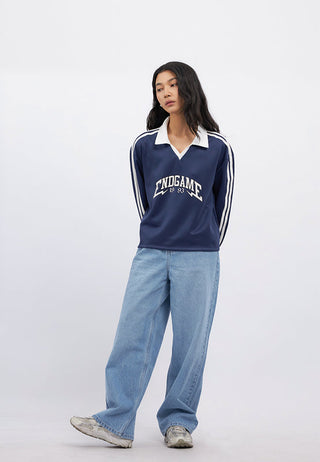 Oversized Printed Long Sleeve Jersey