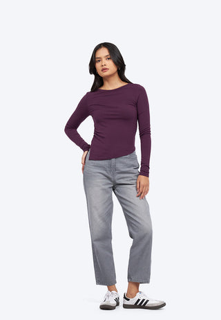 Long Sleeve Asymmetric Top