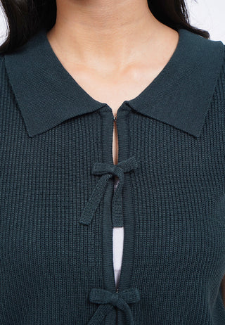 Tied Details Short Sleeve Knit Top