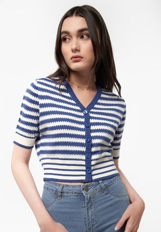 Striped Button Up Top