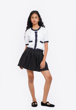 Contrast Hem Knit Top