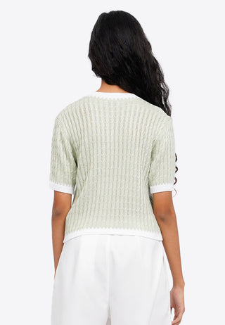 Contrast Hem Knit Top