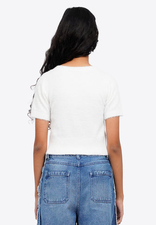 Fur Textured Crop Top